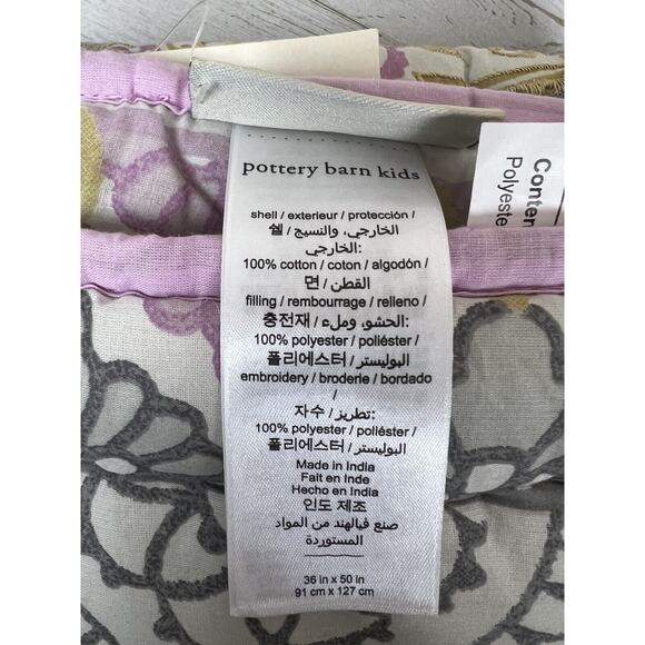 Pottery Barn Alma Quilt Baby Pink Gold Gray Paisley NWT - Picture 3 of 4